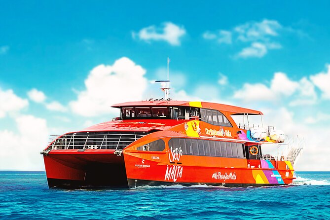 Best of Gozo and Comino from Malta - Finding the Red Catamaran: Sliema or Bugibba Meet Points