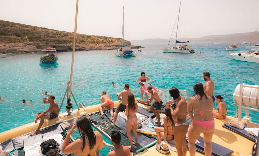 Comino: Blue Lagoon Catamaran Cruise with Lunch and Open Bar - Blue Lagoon (and possibly Crystal Lagoon): how you avoid the worst crowding