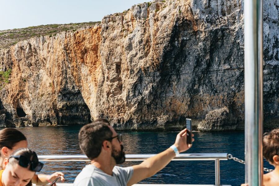 Comino: Blue Lagoon, Crystal Lagoon, and Seacaves Tour - Sea Caves and Santa Maria Caves: Photo Opportunities From the Cruise Line