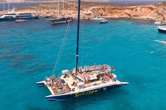Comino Blue Lagoon Prime Catamaran Tour with All Inclusive - St. Mary’s Tower: A 1-Hour Monte Cristo-Style View Stop