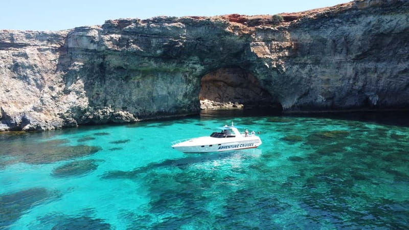 From Sliema: Private Comino and Gozo Boat Charter - Crystal Lagoon in Comino: the stop to plan around