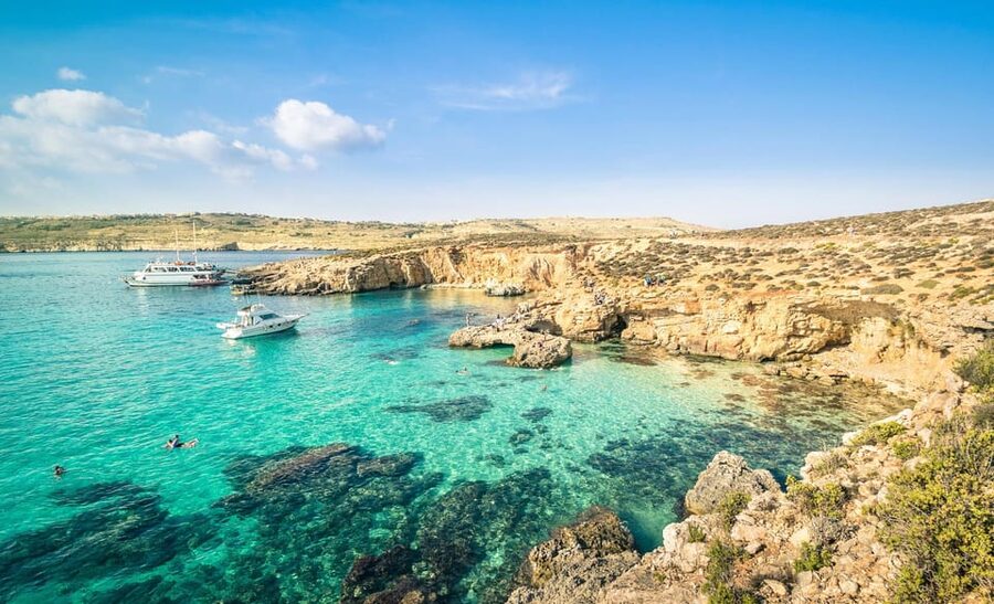 From St. Julian's: Gozo, Comino, Blue Lagoon by Powerboat - Comino Sea Caves on the way back: thrilling, but weather-dependent