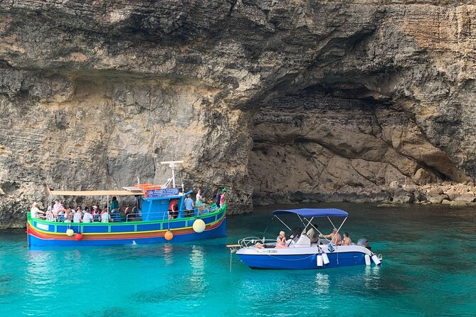 Full Day Private charter to Crystal & Blue Lagoon, Caves & Gozo - Crystal Lagoon Caves and Saint Mary’s Tower: The Guided Swim Moment