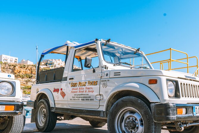 Gozo Full-Day Jeep Tour with Private Boat to Gozo & return - Xlendi, Marsalforn, and Cliffs: Bays, Lunch Anticipation, and a Breather