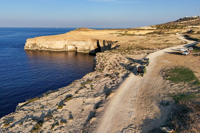Gozo Jeep Safari Tour (4x4) + Comino (Blue Lagoon) boat trip! - Stop 1: Ta’ Ċenċ Cliffs (150 m) and the Natura 2000 feel