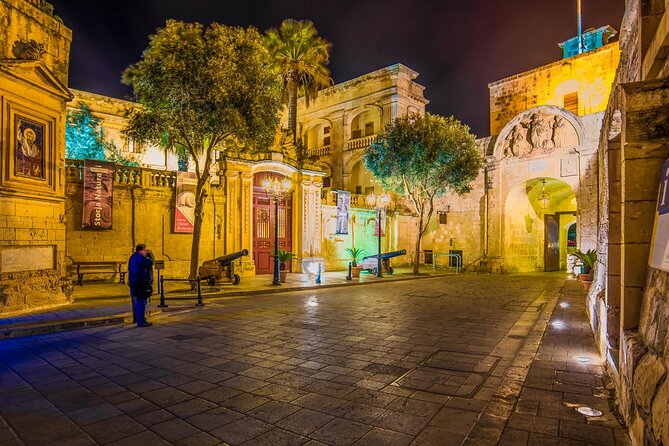 Guided Night Tour of Valletta Waterfront, Mdina and Rabat - Valletta Waterfront stop: restored warehouses and harbor night energy