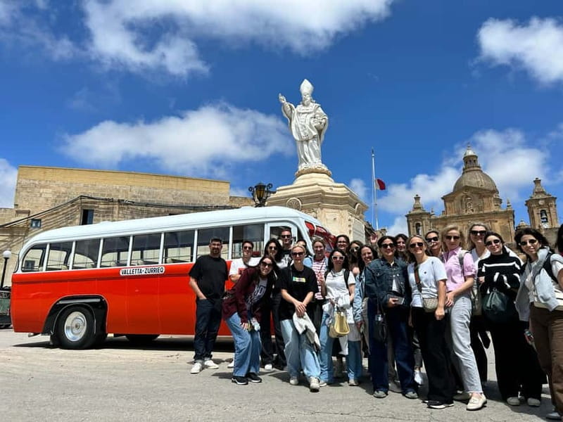 Malta: 5 hr Vintage Bus Tour - Mdina & Blue Grotto inc. food - A 36-Seat Vintage Bus Through Malta’s Best Photo Stops