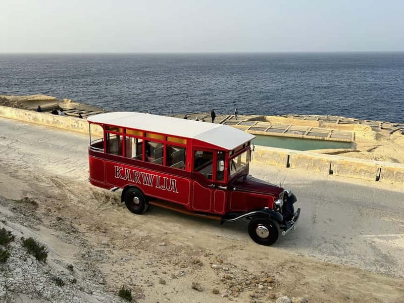 Malta: 5 hr Vintage Bus Tour - Mdina & Blue Grotto inc. food - Siġġiewi Food Tasting: Maltese Snacks and Drinks Included