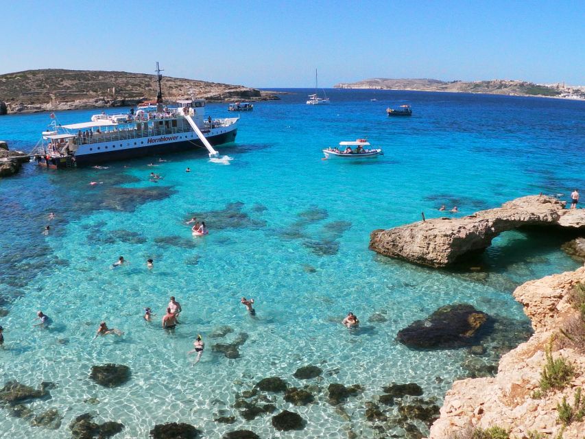 Malta: Comino, Blue Lagoon, Crystal Lagoon & Caves Cruise - Stop for Landmarks: Coral Lagoon and Santa Maria Caves Passes