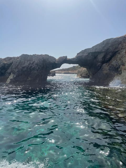 Malta:Gozo,Comino,Crystal/BlueLagoon&Caves Private Boat trip - Sea Caves and Santa Marija Tower Views