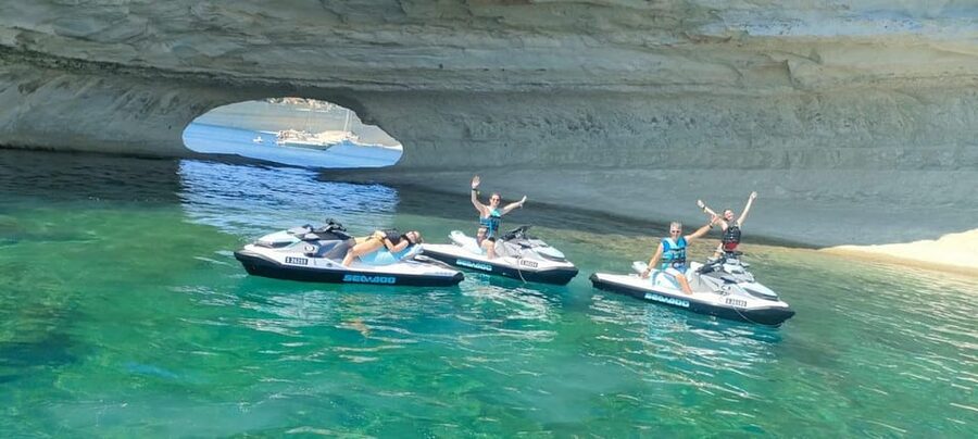Malta: Jet Ski Safari to St. Paul's Islands or St Thomas Bay - South Safari Loop: Valletta Grand Harbour Views and the il-Hofriet Bays