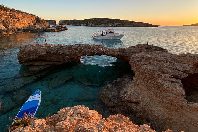 Malta: Private Boat Trip & Cruises Comino, Blue Lagoon, Gozo - Santa Maria Caves and St. Mary’s Tower: caves plus the payoff view