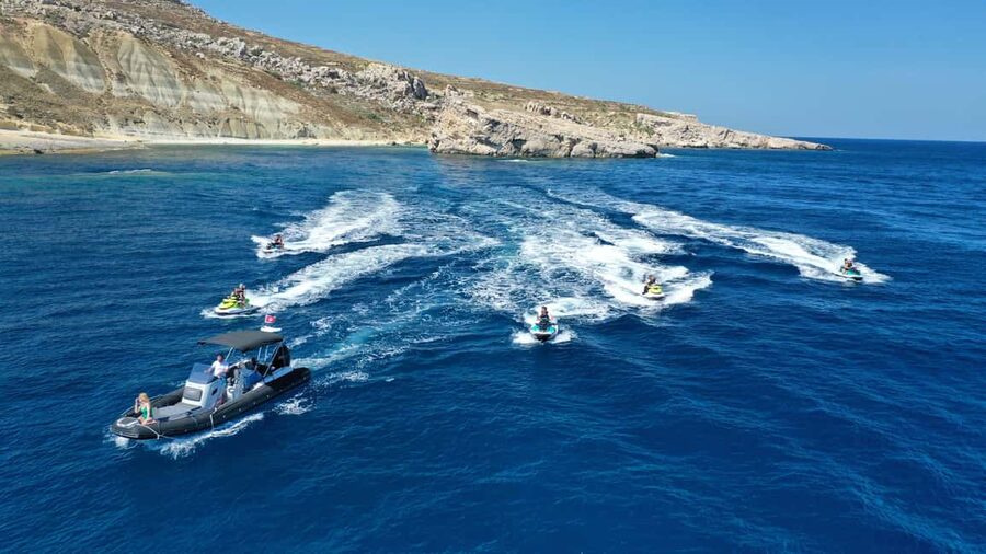 Mellieha: Comino and Blue Lagoon Jet Ski Safari Tour at 3 PM - Sea-Doo setup, instruction, and the no-license advantage