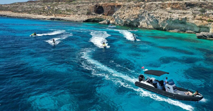 Mellieha: Comino and Blue Lagoon Jet Ski Safari Tour at 3 PM - Coastal sightseeing stops that actually match the ride