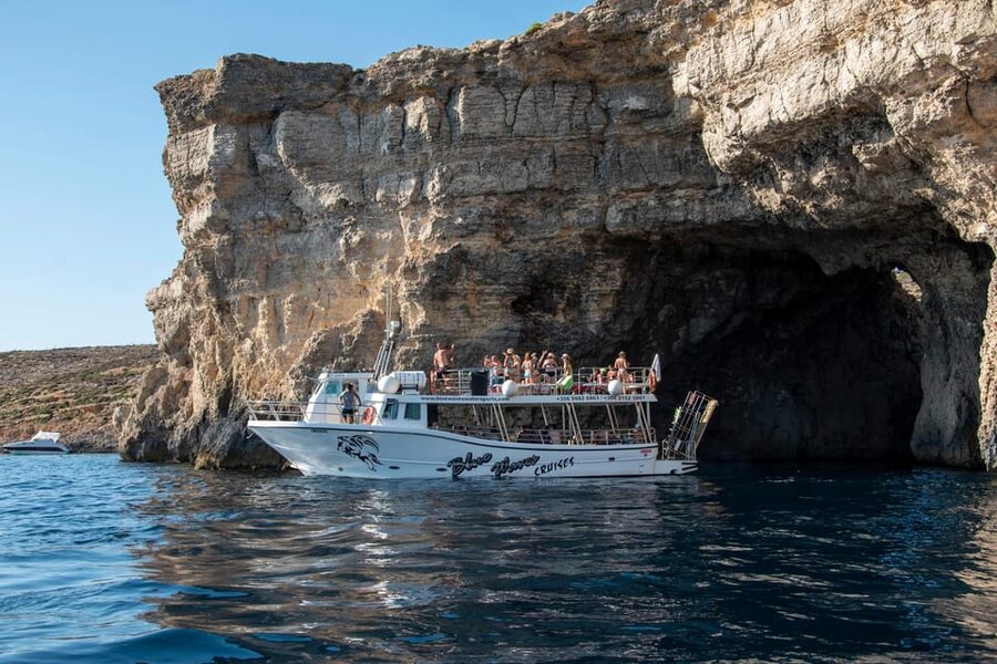 Mellieha: Comino, Crystal & Blue Lagoon 2 Bay Evening Cruise - Blue Lagoon Stop: Rocky Waterline, Sunset Views, and a Longer Snorkel Session