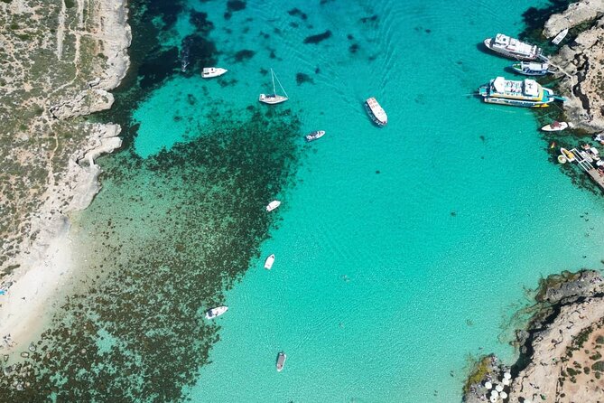 Private Boat Tour at Comino's Blue Lagoon and Crystal Lagoon - L-Ghar ta’ Bla Saqaf (Popeye Cave): Light Beams and Close-Up Views