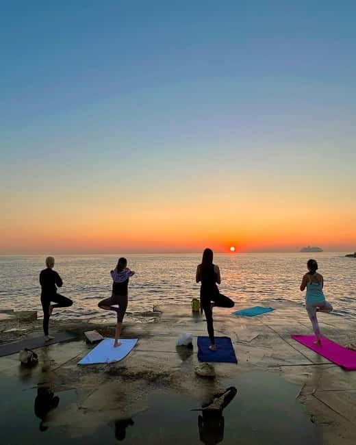 Sliema: Beach Yoga Class with Swimming - Your 75-minute flow: breathing first, then heat, then calm