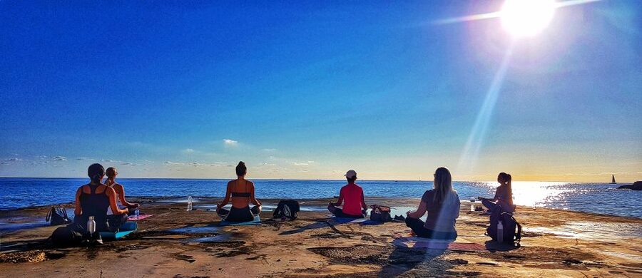 Sliema: Beach Yoga Class with Swimming - A realistic way to plan your day around it