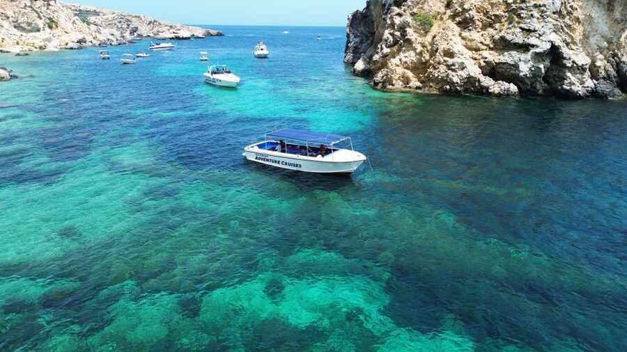 Sliema: Boat Trip to Comino Blue Lagoon, Gozo, and Caves - Crystal Lagoon stop: your first taste of the turquoise