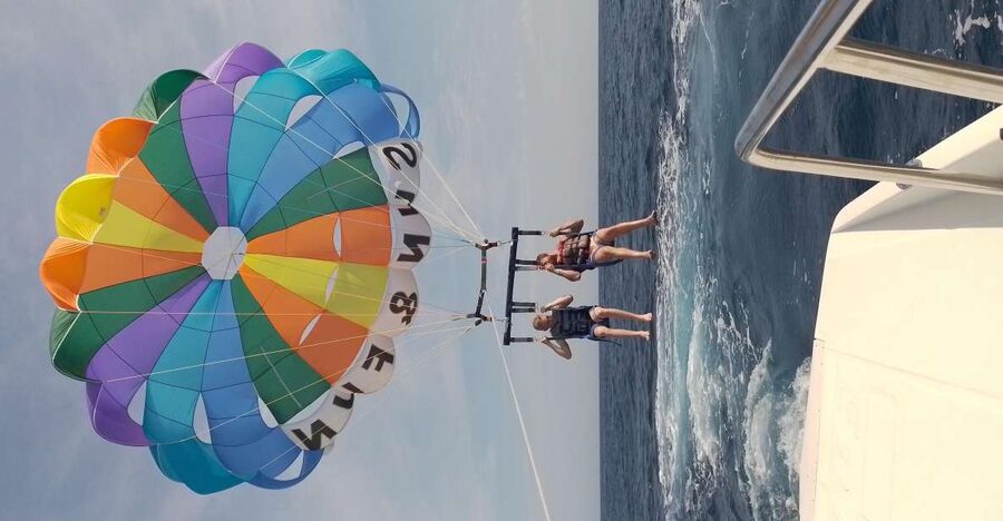 St. Julian's: Malta Parasailing Adventure with Photos - The Parasailing Moment Over St George’s Bay