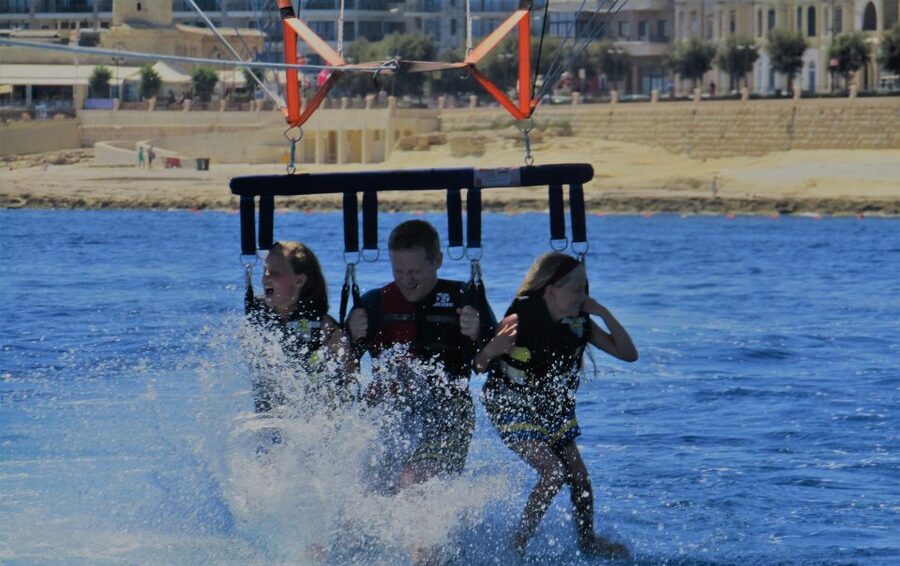 St. Julian's: Parasailing in Malta with Photos and Videos - The safety briefing + boat cruise: why this feels controlled