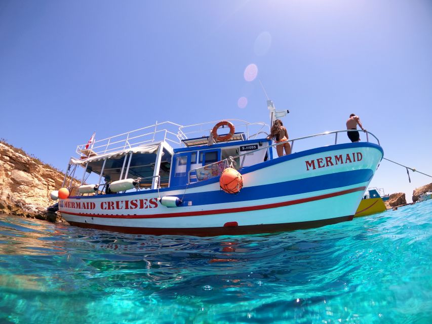 St Paul's Bay: Comino, Blue Lagoon, Gozo, & Caves Boat Tour - Boarding the Mermaid at Mermaid Cruises: what the morning feels like
