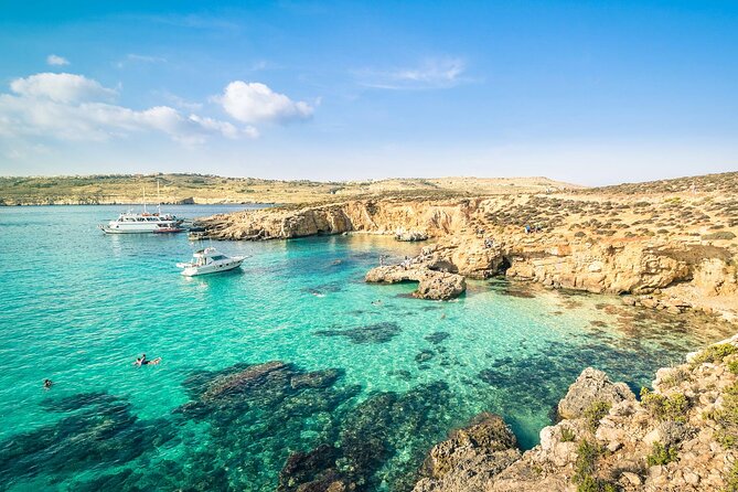 Three Bay Cruise Including Blue Lagoon from Mellieha - Blue Lagoon stop: turquoise water, white sand, and real swim time